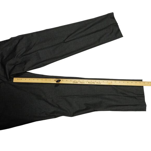 Ralph Lauren Gray Stretch Wrinkle Resistant Dress Pants Check 38 x 32 NWT - Picture 5 of 8